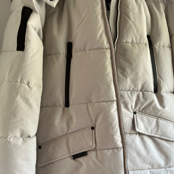 Noize “Addie” Puffer Coat in Snow, off white, faux fur hood winter coat, size M - Picture 9 of 16